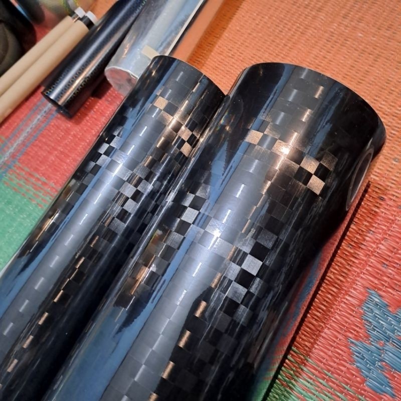COD Sticker Skotlet Carbon Spreadtow Sticker Karbon Motif Kotak Kotak Stiker Scotlite Carbon Kevlar 