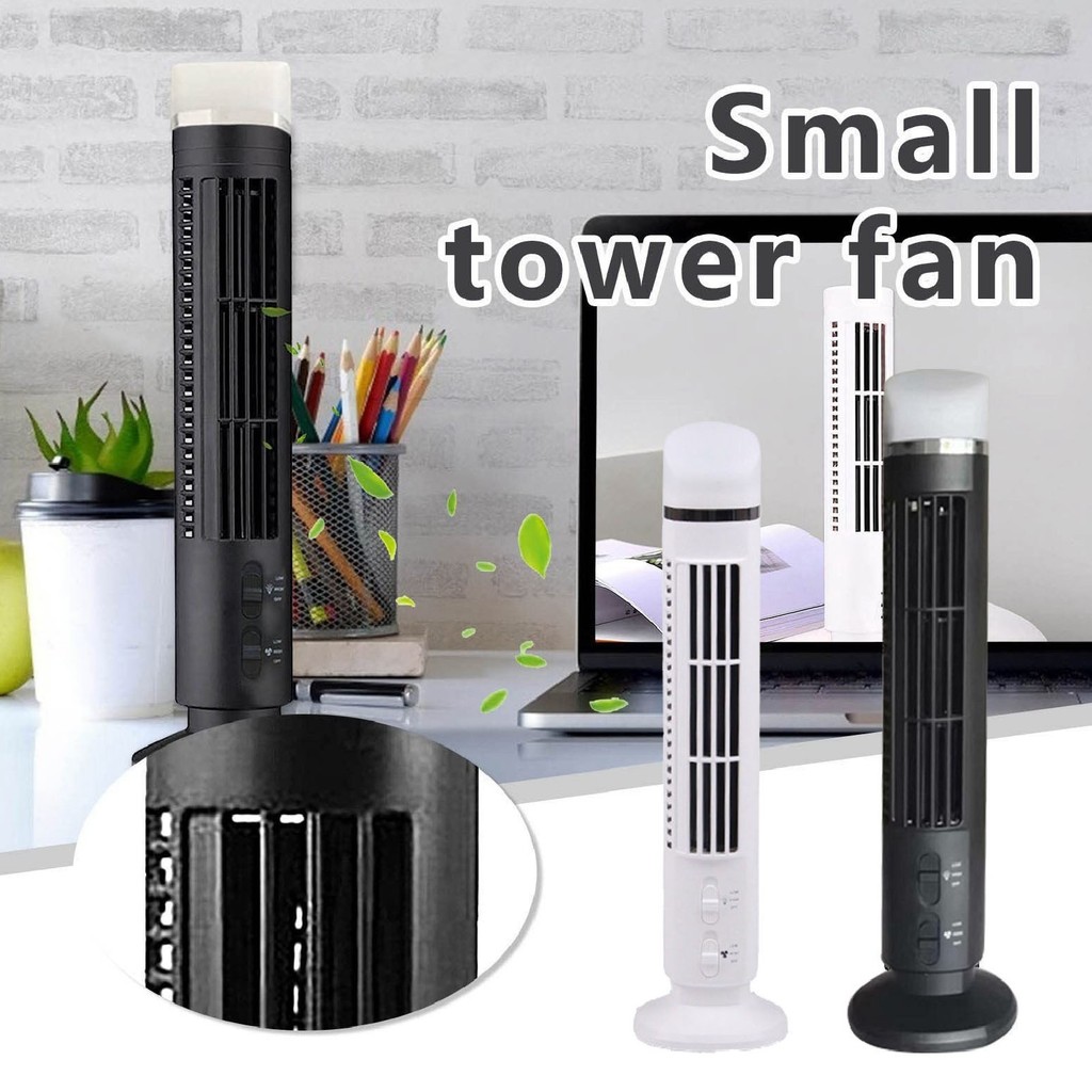 Bladeless Cooling Fan Bladeless Tower Fan Portable USB Desk Fan with Light for Home Bedroom  Table F