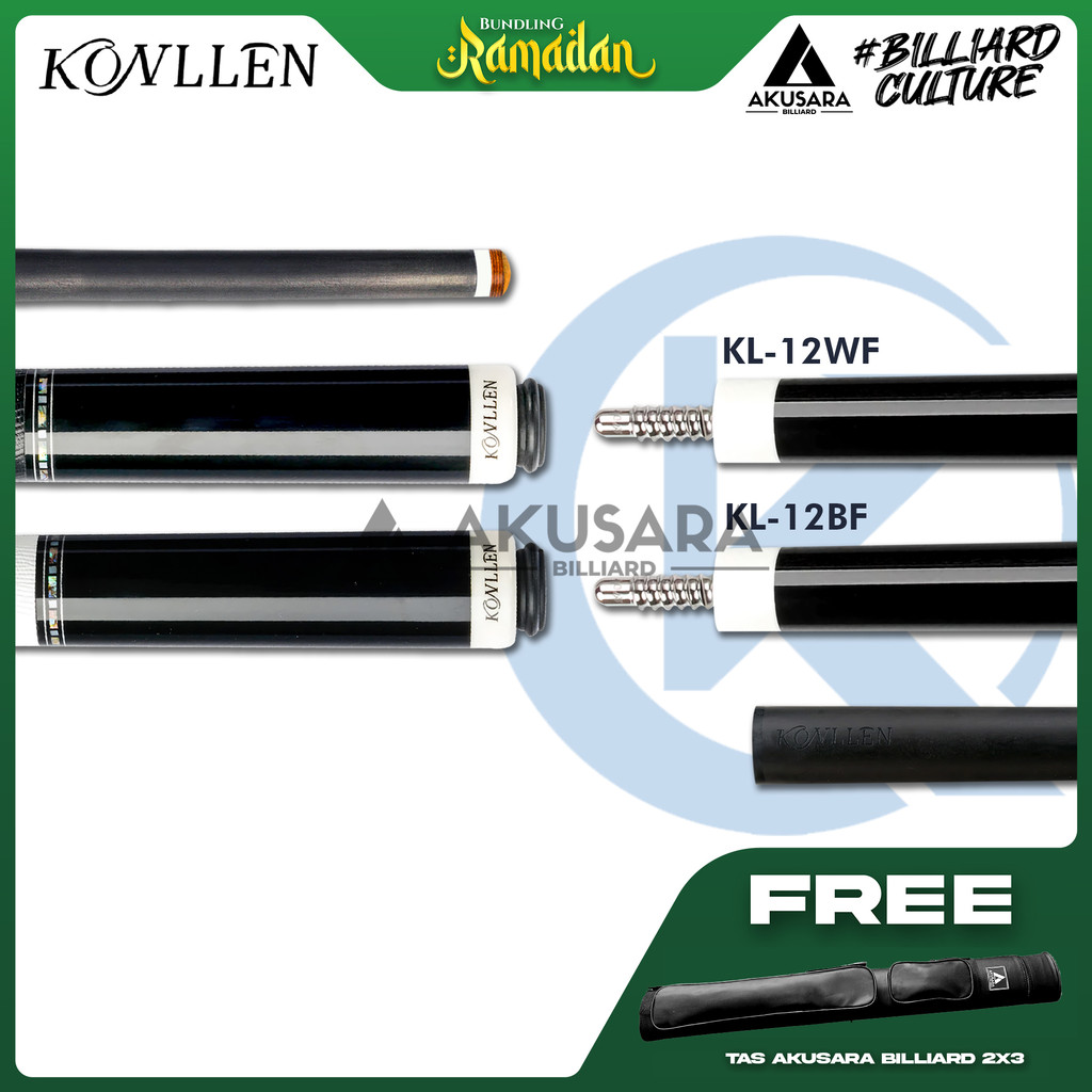 Stik Billiard Konllen KL-12F Stik 12.5mm Carbon Fiber Cue