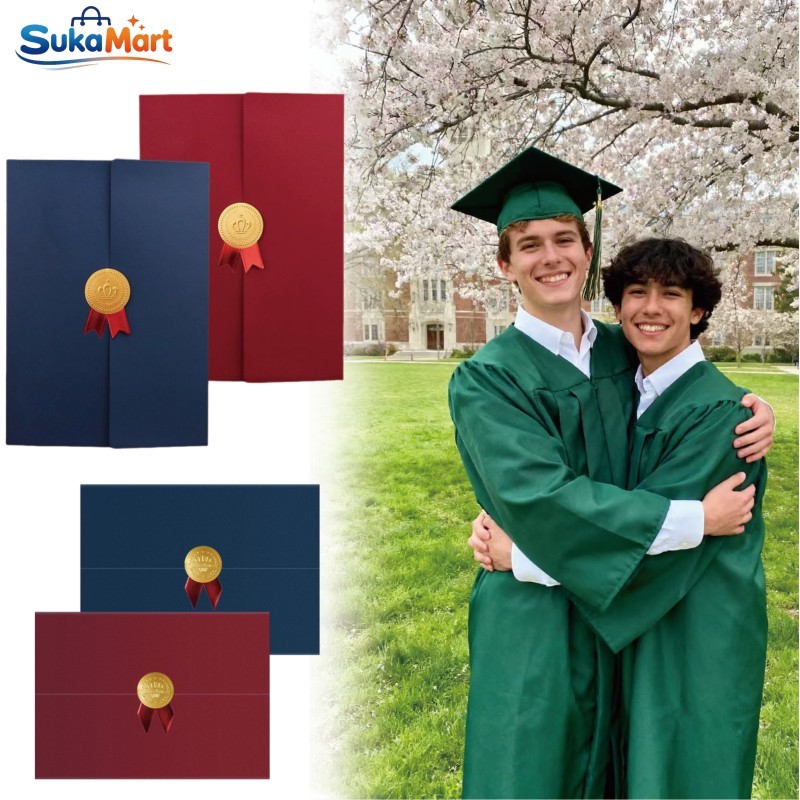 A4 Cover Map Map Sertifikat untuk Menyimpan Plakat Penghargaan dan Ertifikat Ijazah Map Raport Certi