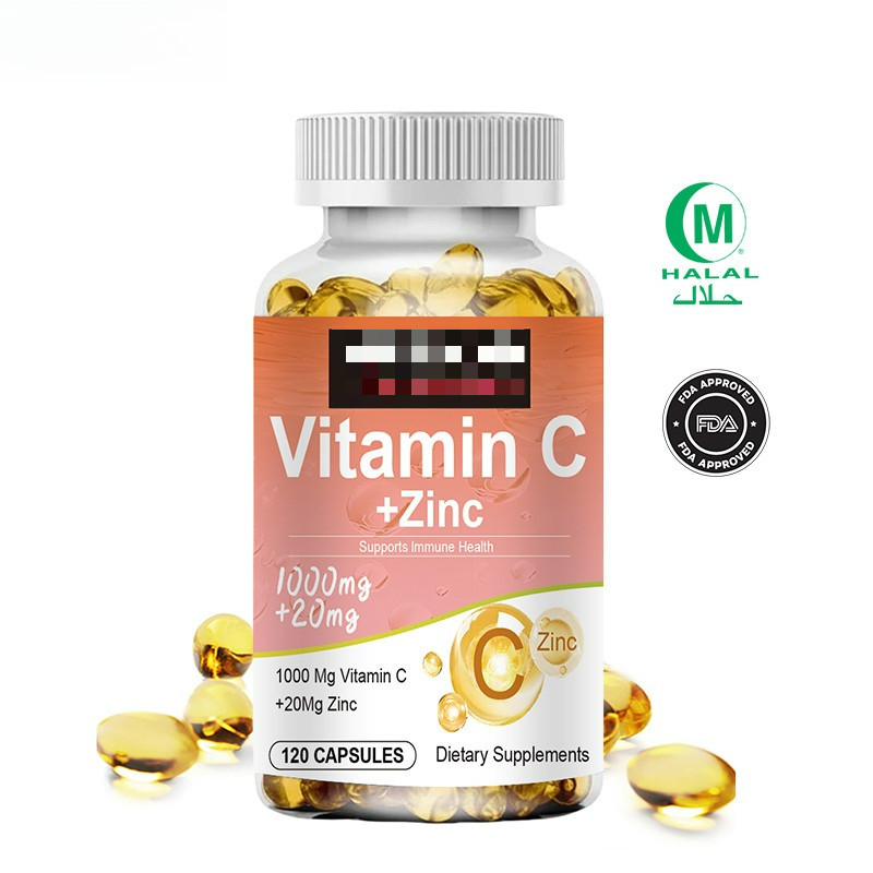 Vitamin C With Zinc Capsules 1000mg Vitamin C With 20mg Zinc Capsule Immune Support, Energy Producti
