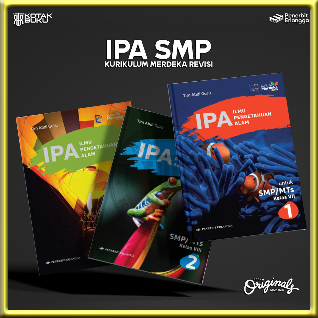 [ Erlangga ] Buku IPA Kelas 7 8 9 SMP Kurikulum Merdeka Revisi Terbaru