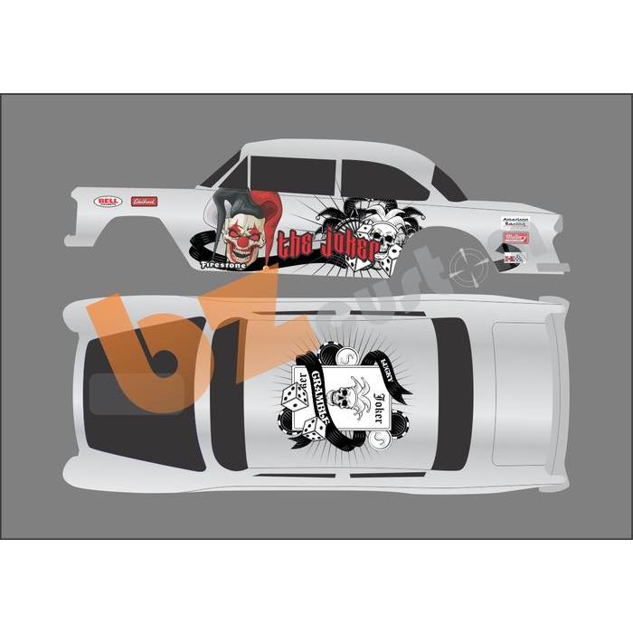 Decal White Toner Hotwheels Gasser The Joker