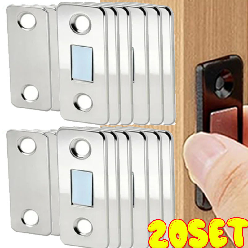 Penahan Pintu Magnetik, Penahan Pintu Perekat Kuat, Penahan Pintu Lemari Ultra Tipis, Penahan Magnet