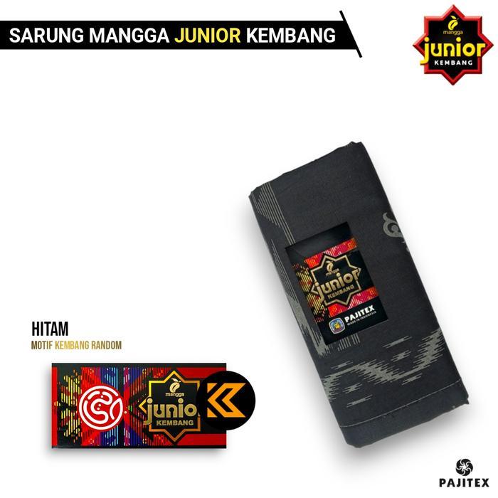 SARUNG MANGGA JUNIOR KEMBANG SARUNG ANAK LAKI LAKI MANGGA GOLD HITAM MOTIF TERBARU - HITAM -JUNIOR
