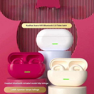 Telinga TWS Tulang Kait Olahraga Headset Headphone Anting-Anting Bluetooth Nirkabel Tahan Air Mikrof