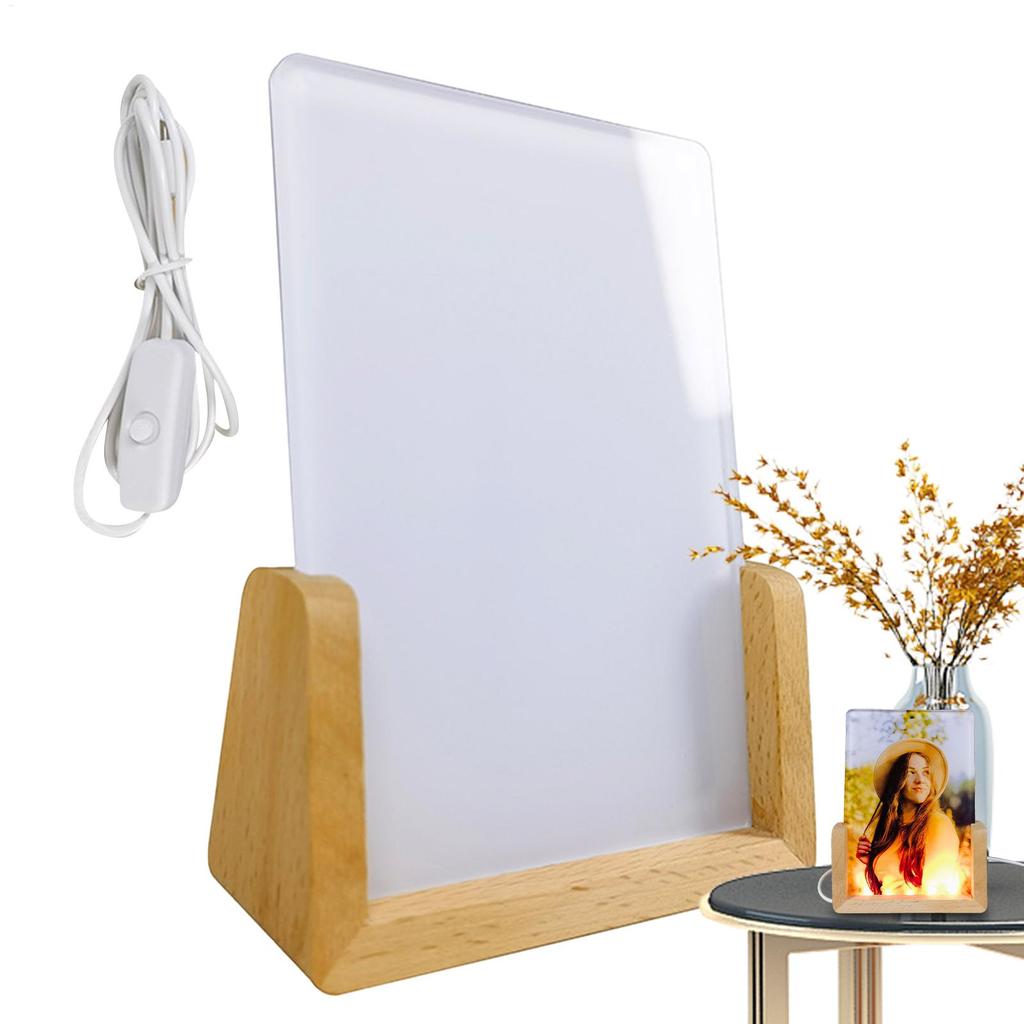 Sublimation Acrylic Blank Sublimation Photo Blanks 3D Night LED Light Lamp Base Heat Transfer Acryli