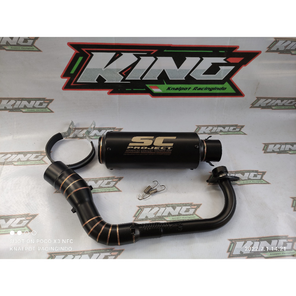knalpot racing sc project hitam mio sporty mio j m3 nmax aerox lexy beat vario pcx dll