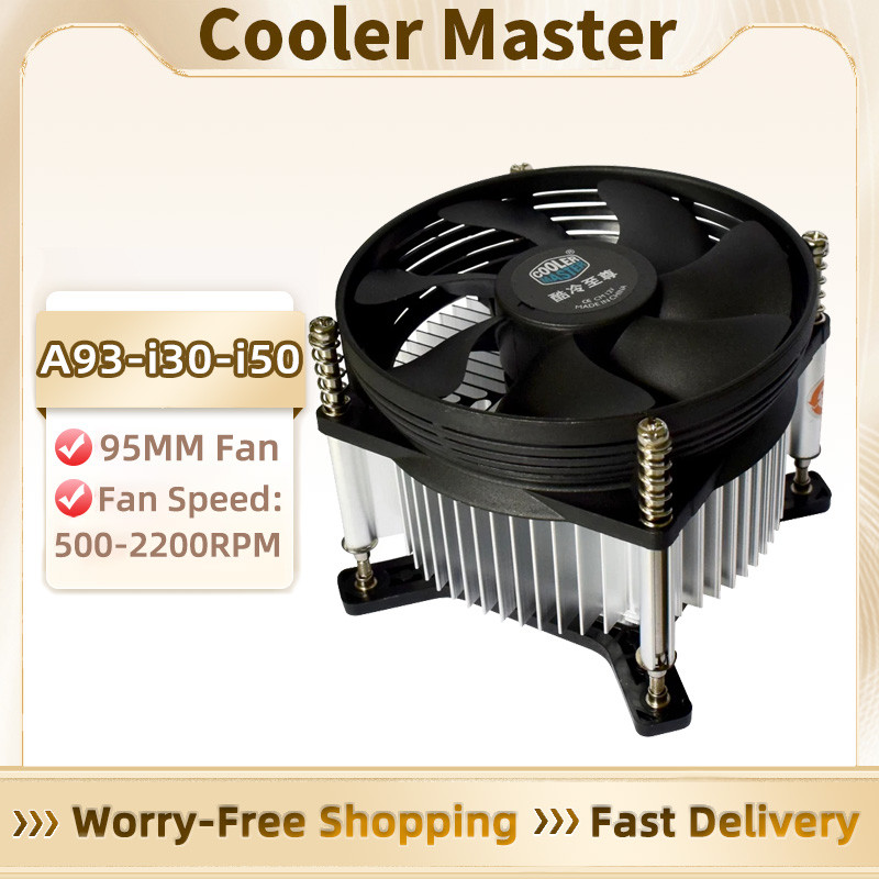 Cooler Master A93/I30/I50  CPU Cooler Raator 95mm Quiet Fan Air Cooler For intel LGA115X LGA1200 Soc