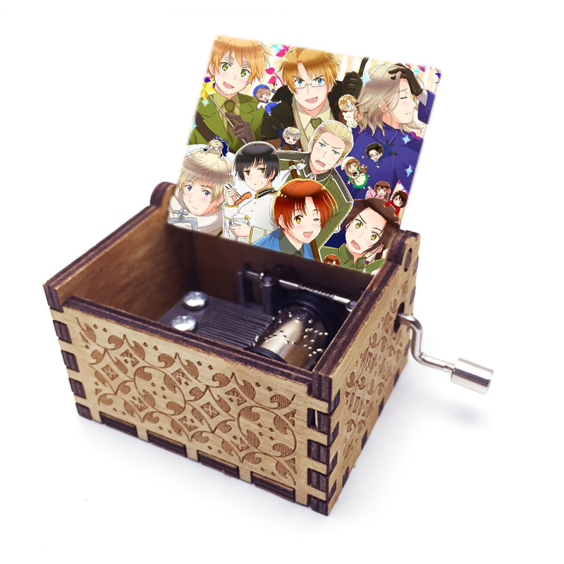 Hetalia World Stars Anime Wooden Music Box, Marukaite Chikyuu Melody, Hetalia Axis Power Special Gif