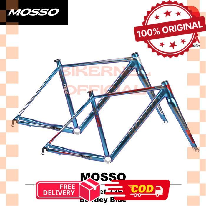 Mosso 736TCA Frame Set Sepeda Road Bike [700C] Frame Sepeda Balap - Bentley Blue, 430