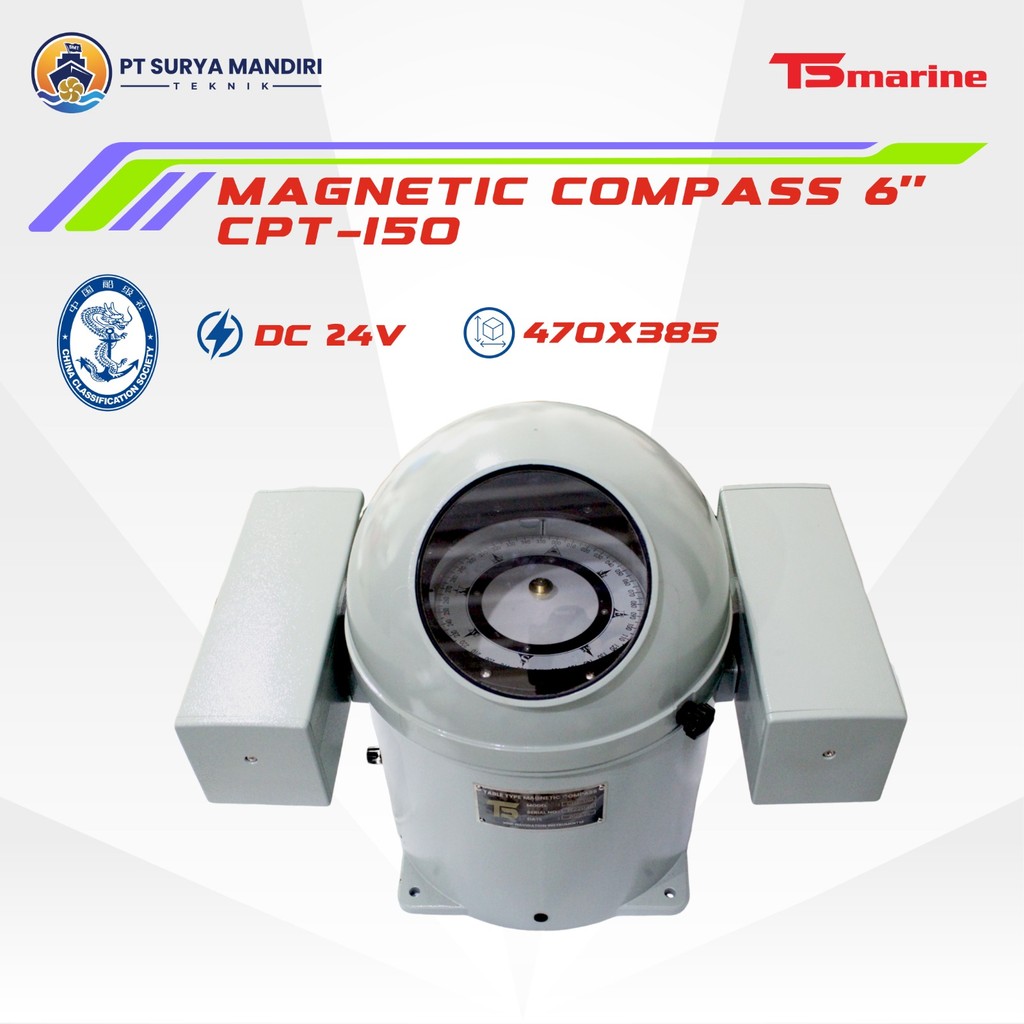 MAGNETIC COMPASS CPT-150 6" TS MARINE / MODEL KOMPAS DAIKO T150B CCS