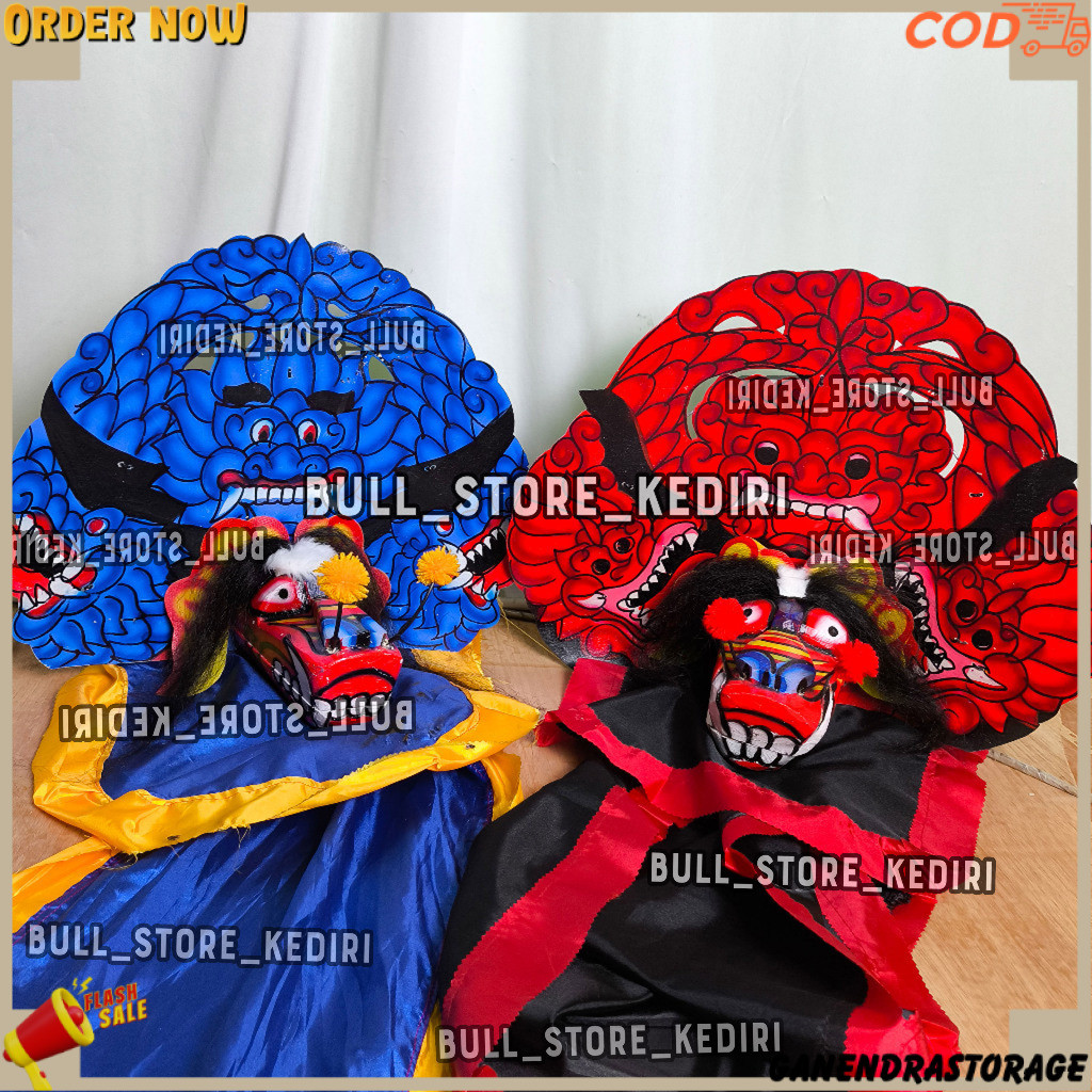 Barongan Anak  Caplokan Dengan Ukir Kayu Sengon Dan Motif Naga