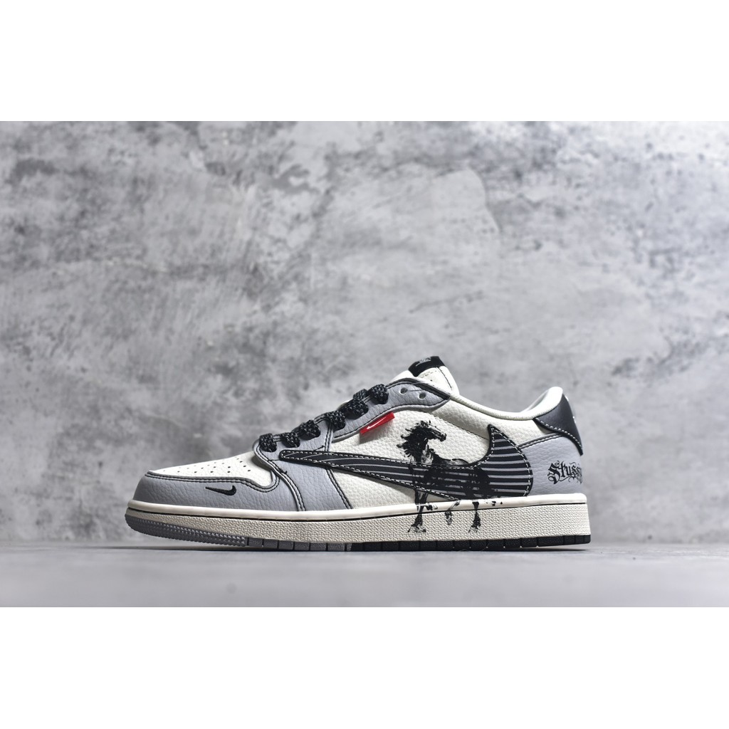 N1K3 Air J0RDAN 1 Low AJ1 Terbatas pada Tahun Kuda, Sepatu Basket Retro Low-top Kustom Kelas Atas Ma