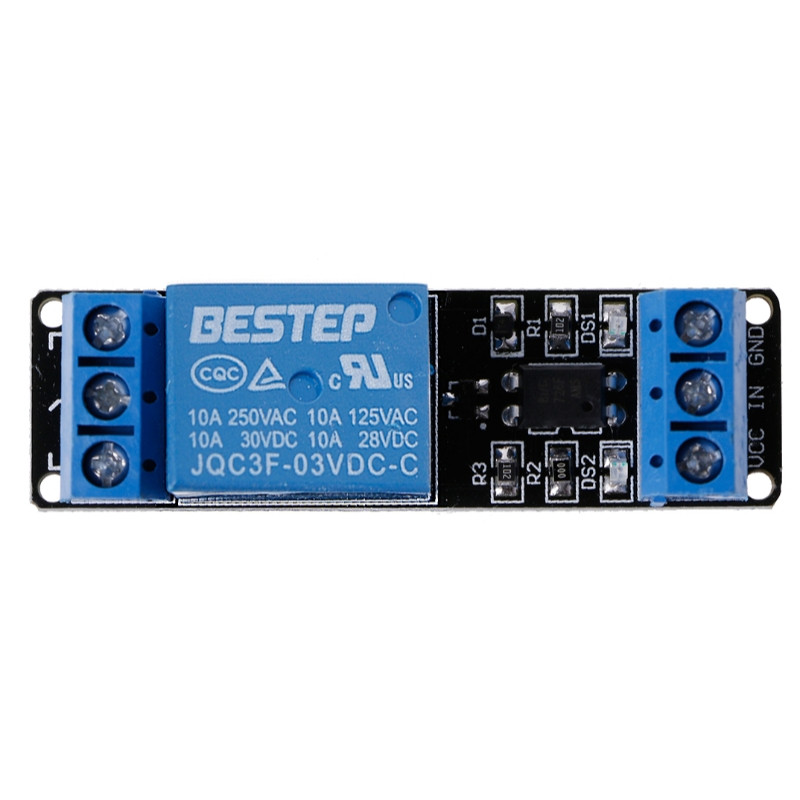 3.3V 1 Channel Relay Module High and Low Level Trigger Dual Optocoupler Isolation Relay Module Board