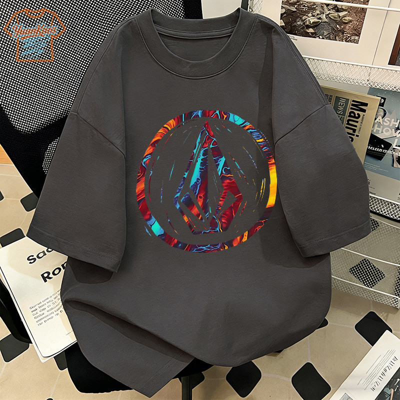 [yuankaos] Baju Kaos Pria Tebal Premium Oversize Lengan Pendek Vintage | Cetakan pakaian olahraga Vo