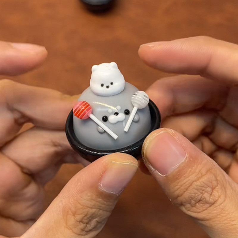Mainan Pereda Stres Squishy Lollipop Seal, Gadget Pengurang Stres Little Biga