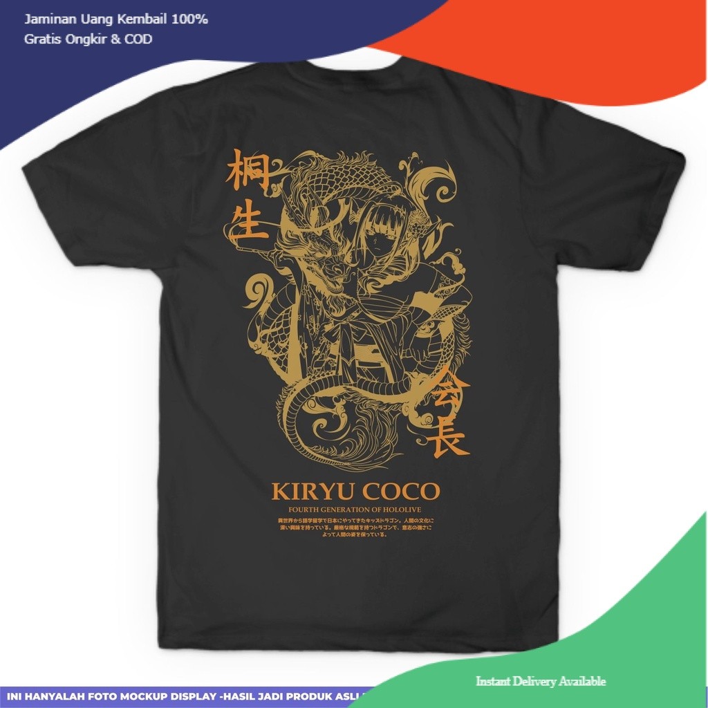 T-shirt Kaos Hololive Japan - Kiryu Coco " Dragon of Hololive "