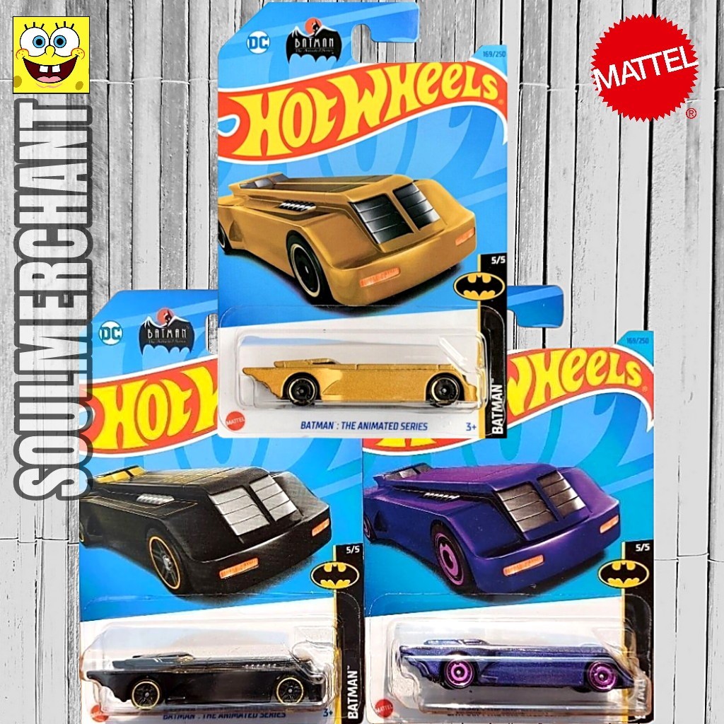 Hot Wheels Batman The Animated Series Batmobile Hitam Ungu Emas