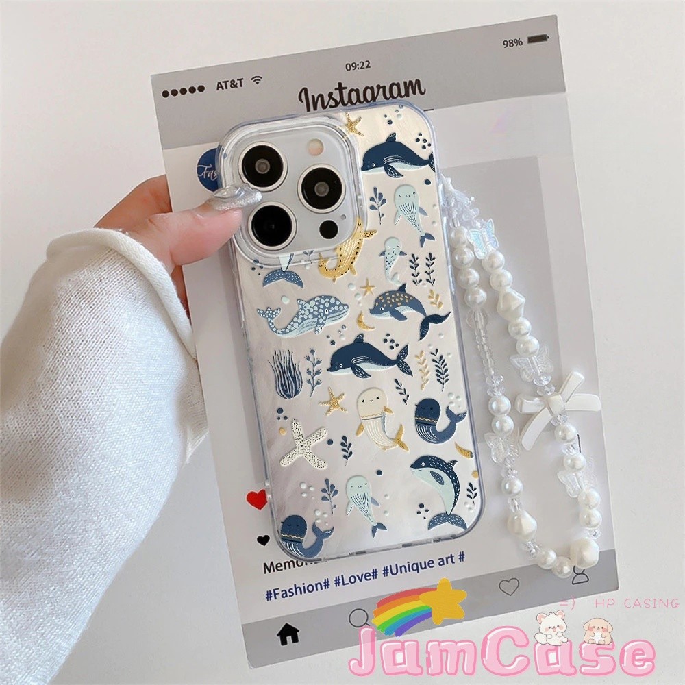 case VIVO Rantai sabuk hewan laut Casing ponsel cocok untuk VIVO Y02 Y15S Y02SCase ponsel kartun Y17