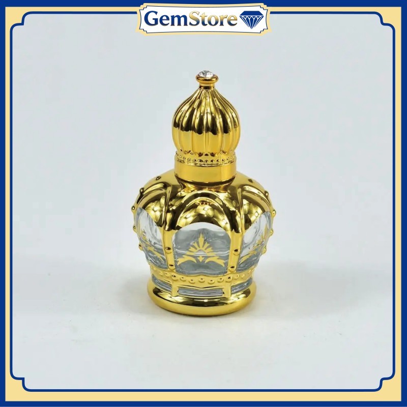 15ml Botol Roller Kaca Tebal Crown Parfum Roller Ball Botol Minyak Oil Rolon Anti Bocor Botol Aromat