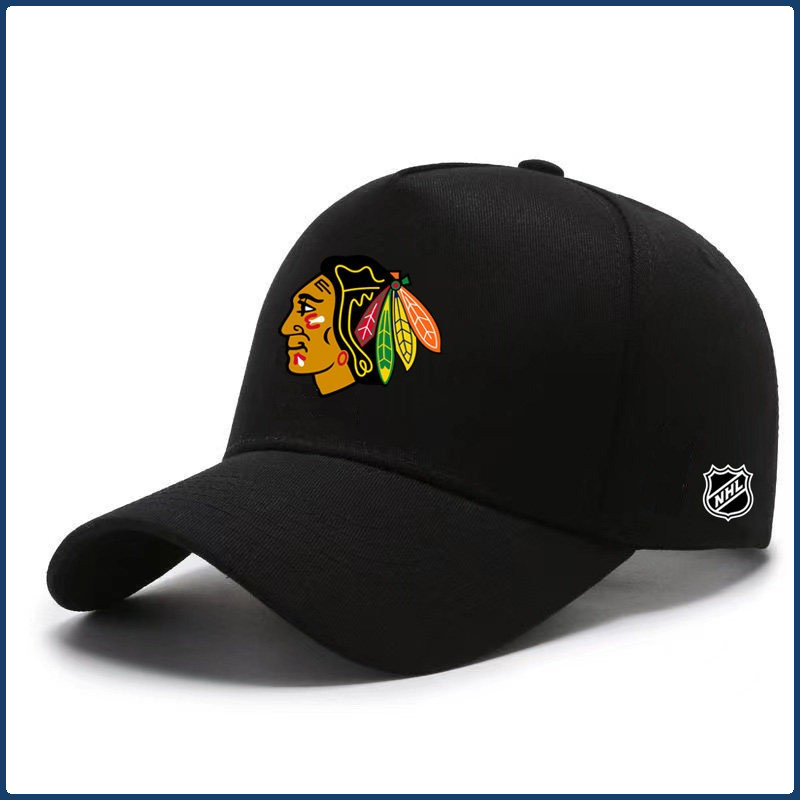 Topi baseball edisi khusus tim Chicago Blackhawks dari NHL Amerika Serikat, untuk pria, cocok untuk 