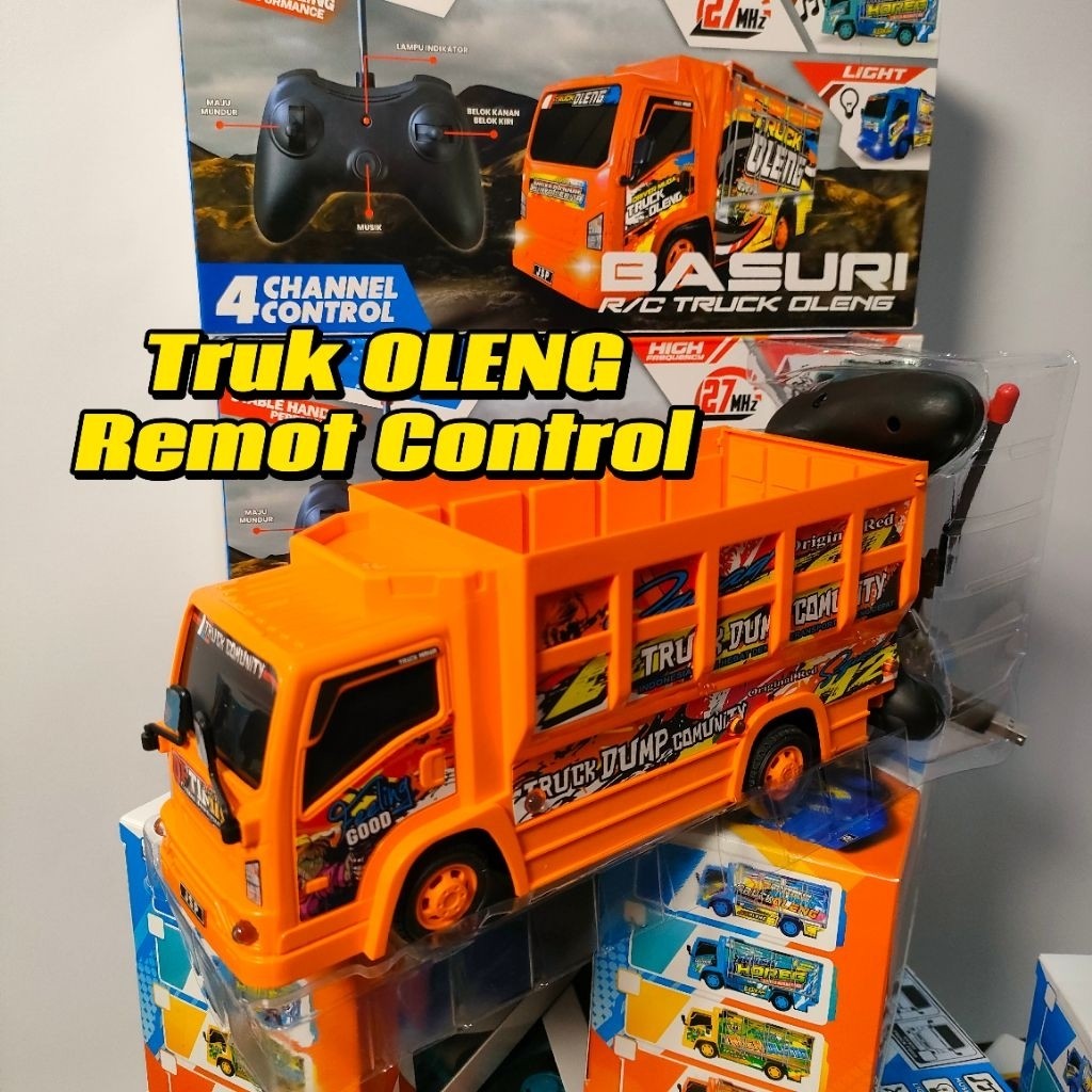 RDS,,,,T-14 BARU RC truck dumb PACKING BUBBLEWRAP GRATIS Mainan Truk Oleng Basuri Remot Control Bisa