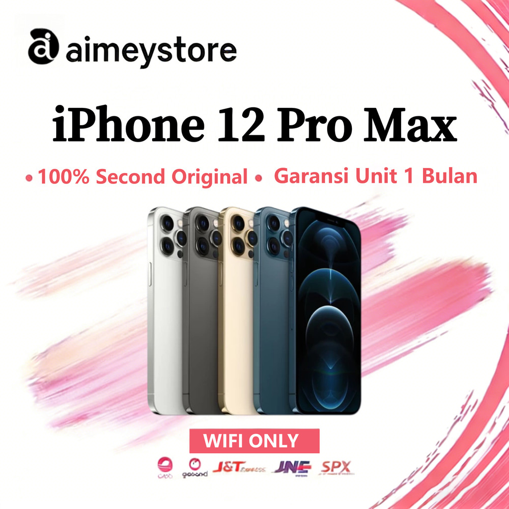 IPhone 12 PRO MAX WIFI ONLY Game/Live 128GB 256GB 512GB Bekas Second Original Mulus Fullset