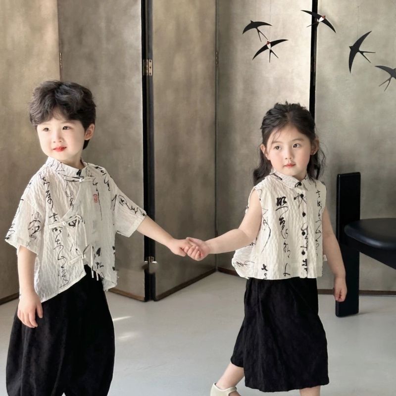 [MIMPI CIAN] Pria dan wanita cina pakaian angin tipe baru baju anak baju cina baru lengan pendek