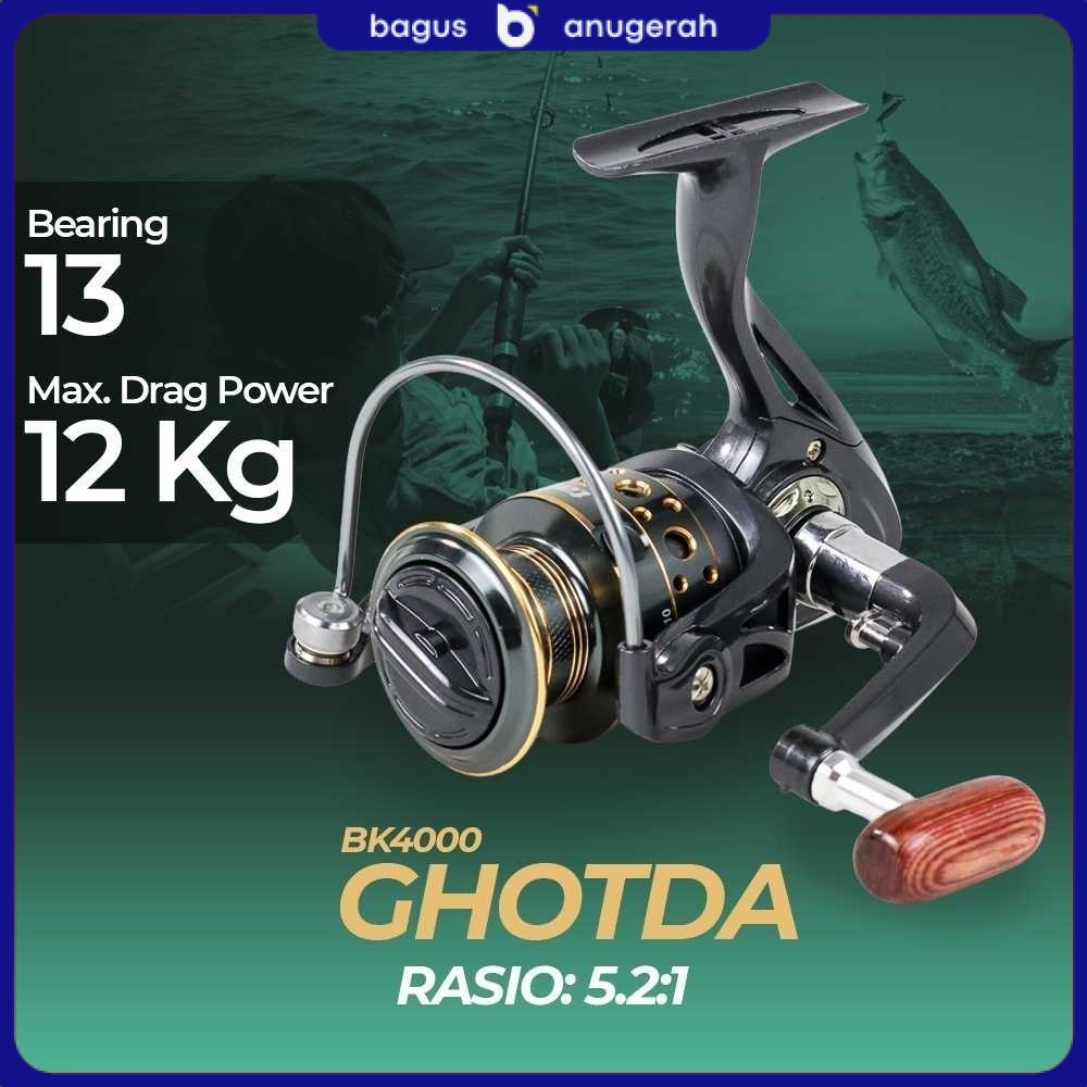 GHOTDA Reel Pancing Spinning 5.2:1 Ball Bearing 13 - BK4000