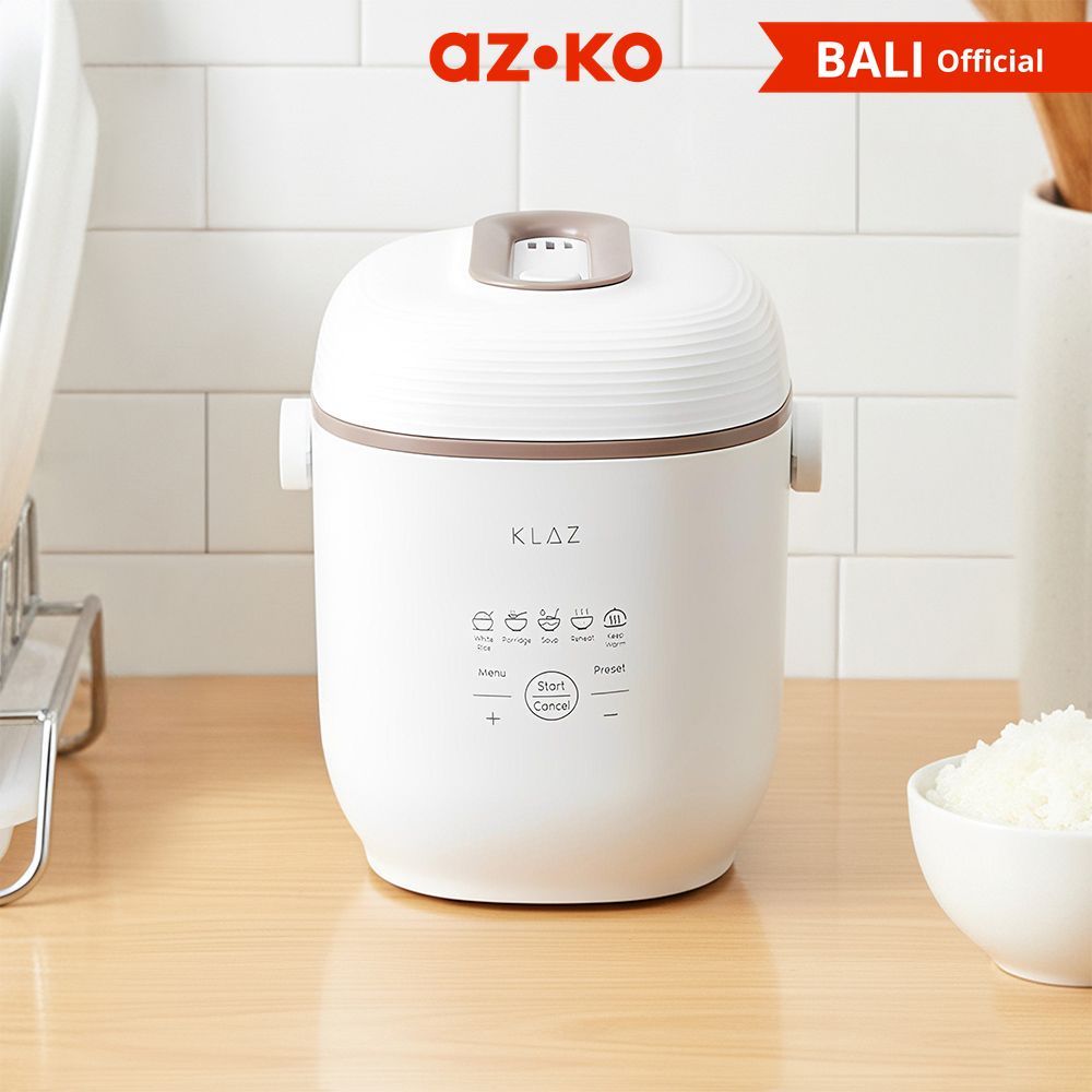 AZKO Klaz 300 ml Rice Cooker Digital - Putih Magic Jar Magic Com Penanak Nasi Alat Masak Beras Elekt