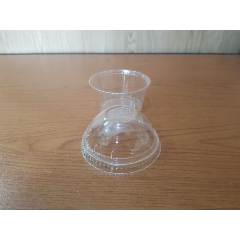 isi 50pcs Cup puding 130ml tutup cembung Cup pudding 130ml tutup dome PET