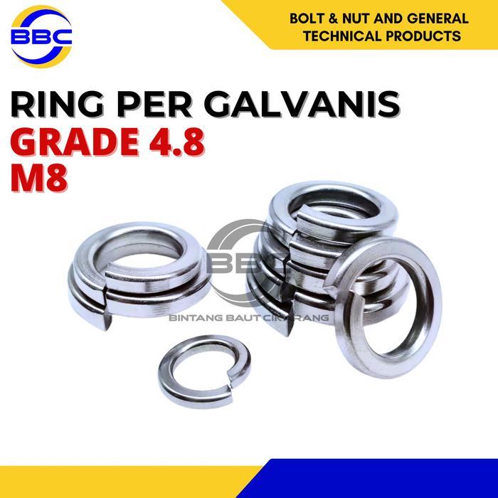 Ring Per Putih M8 Washer Spring