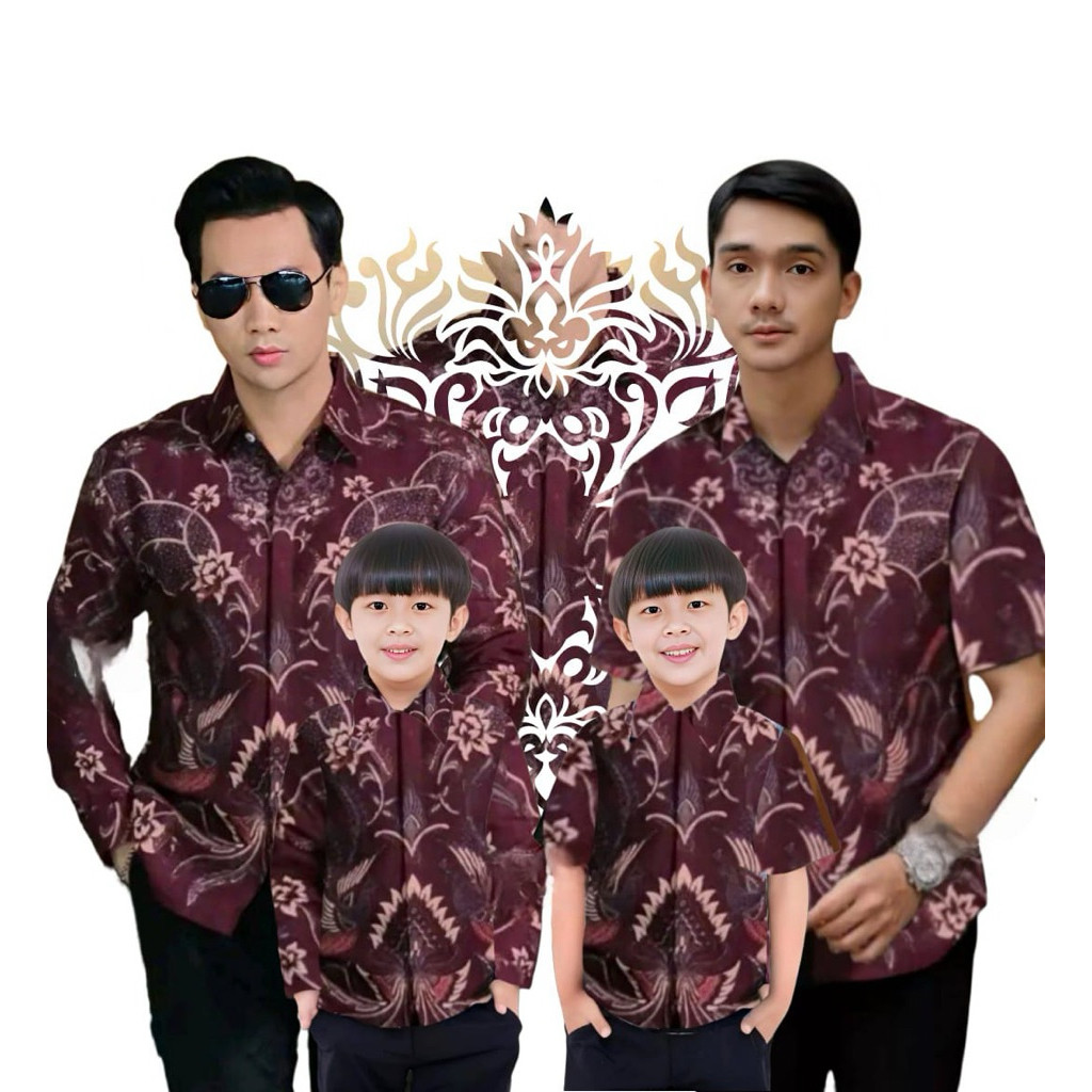 Batik Couple Keluarga Pria & Anak Laki – Kemeja Batik Sarimbit Elegan | Kondangan Seragam