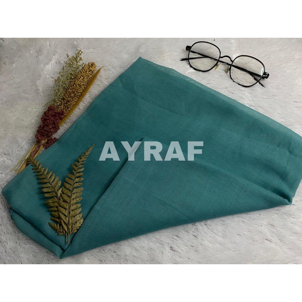 hijab segiempat voal paris premium size 110x110 seri warna khusus biru tosca