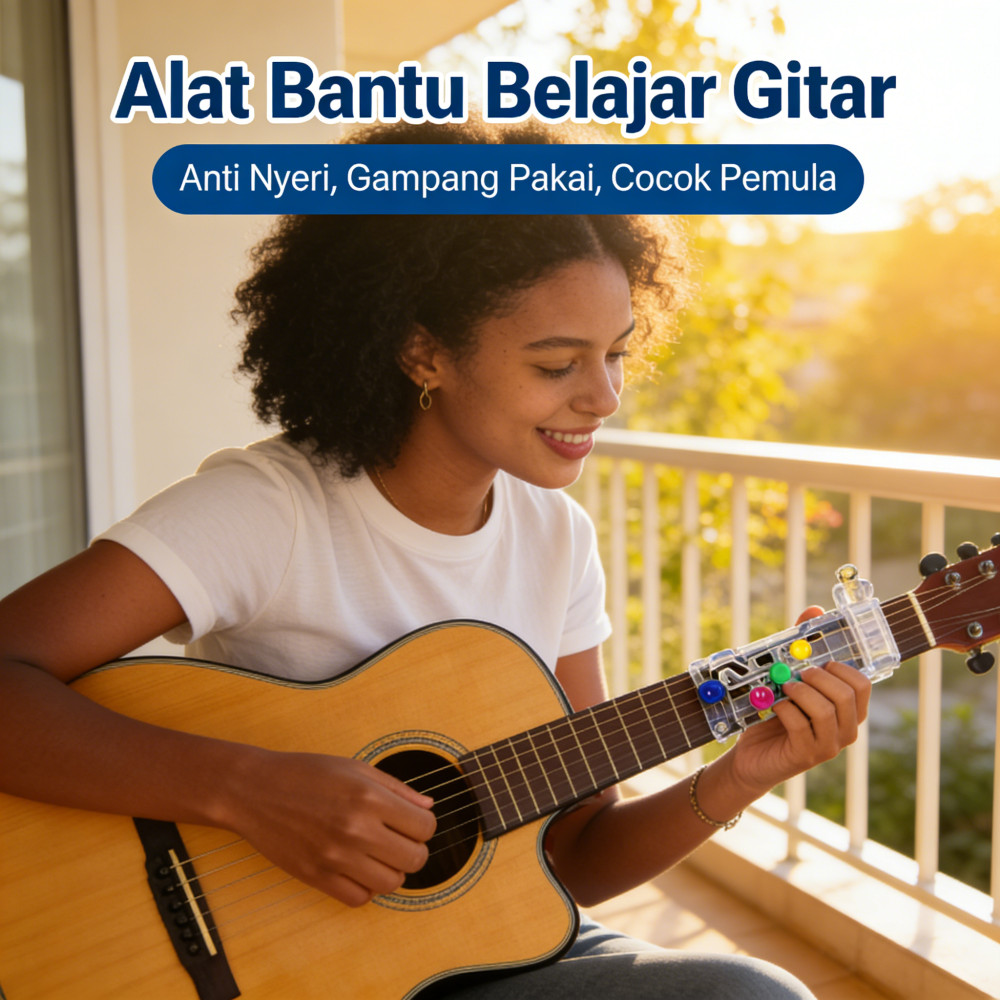 Guitar Assistant Button Aid Chord Buddy Anti Pain Tombol Alat Bantu Pengajaran Belajar Gitar