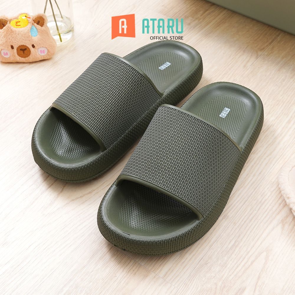 Ataru Sendal Unisex Alas Kaki Slide Cewek Cowok Fashion Wanita Dan Pria