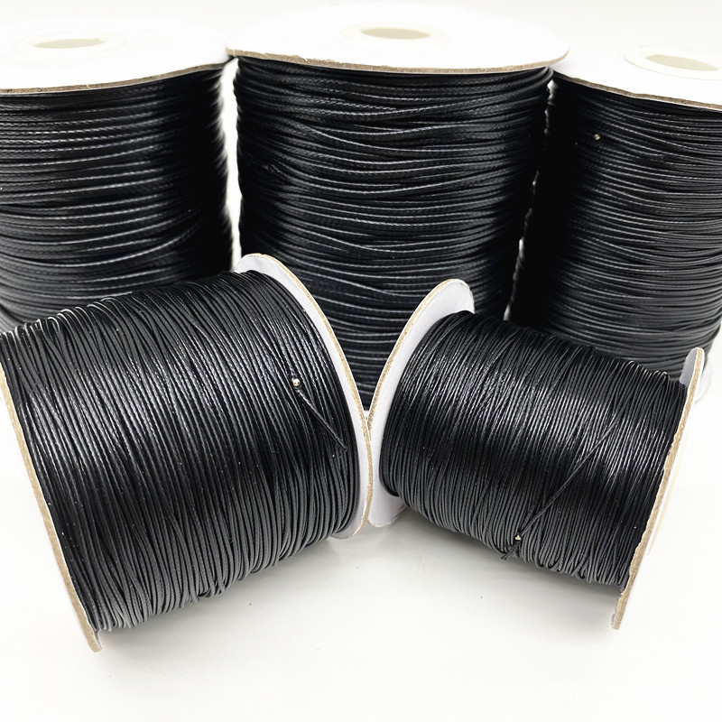 5 Yard/lot 0.5mm 0.8mm 1mm 1.5mm 2mm Tali Katun Berlilin  Benang  Tali  Tali Kalung untuk Pembuatan 