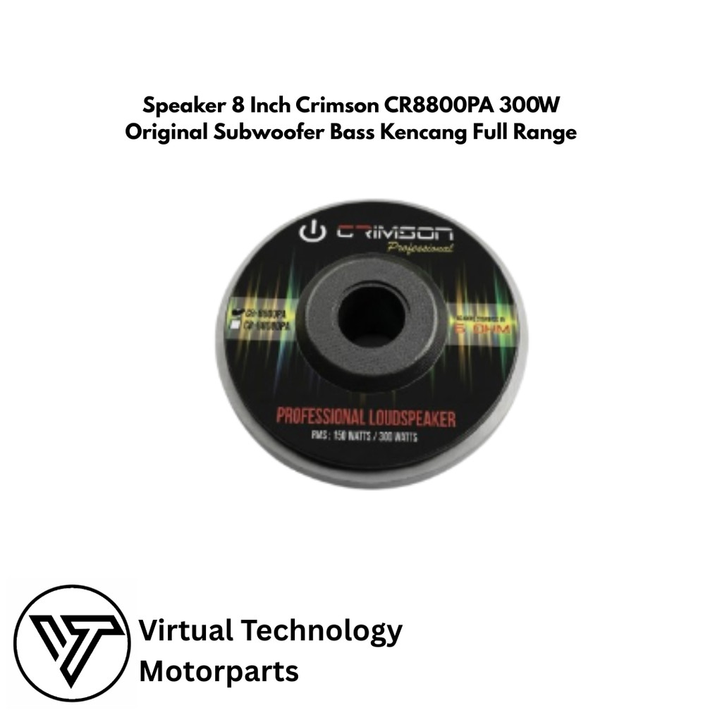 Speaker 8 Inch Crimson CR8800PA 300W Original Subwoofer Bass Kencang Full Range