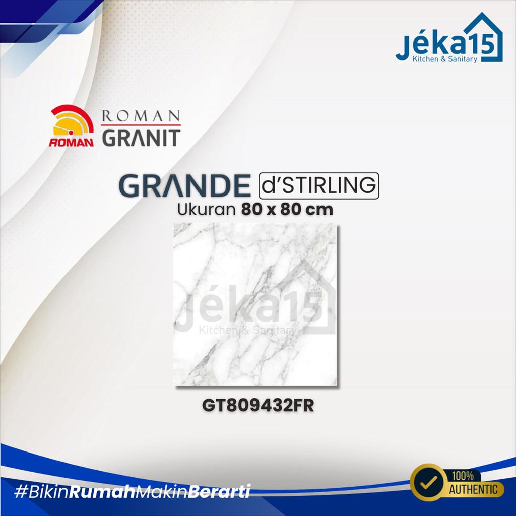 JEKA15 - Keramik Roman Granit D'Stirling Bianco 80x80 cm Grande