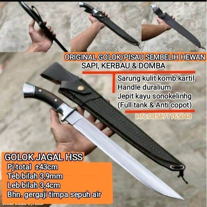 Golok sembelih sapi / kerbau / kambing / Golok jagal  bahan Hss original