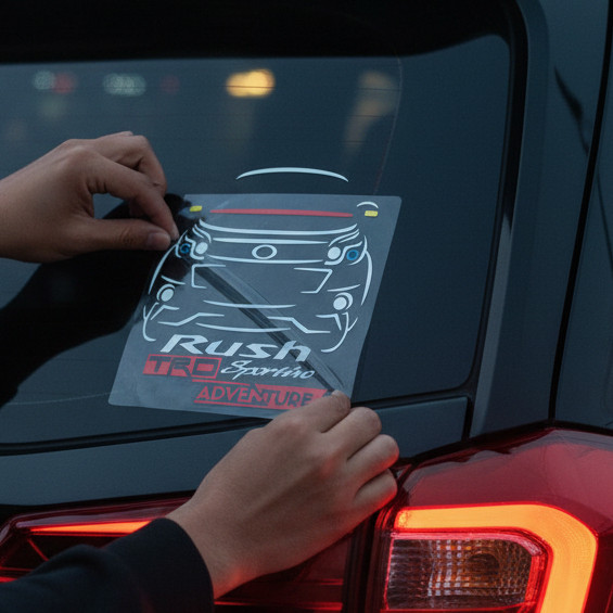 Stiker Mobil  All New Rush Trd Sportivo Adventure Terbaru