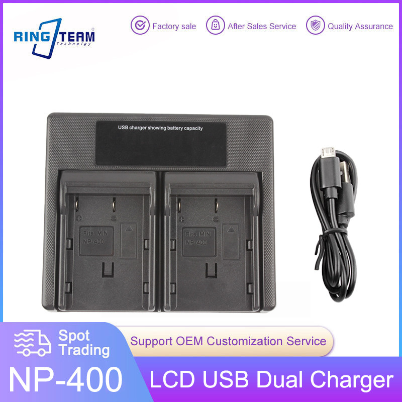 NP-400 NP400 Battery LCD USB Dual Charger for Pentax K10D K20D, Konica Minolta MAGE A1, A2, Dynax 5D