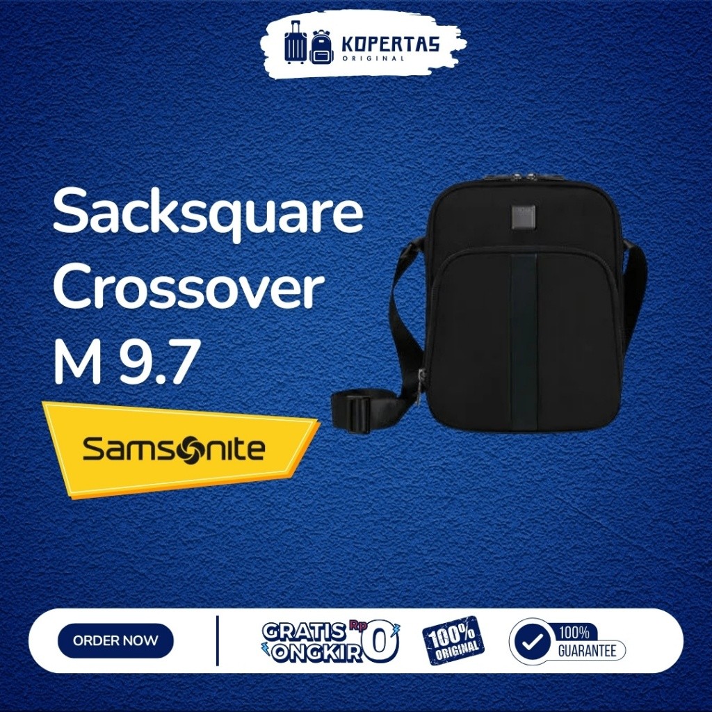 Samsonite Sacksquare Tas Selempang Hitam - Travel Harian