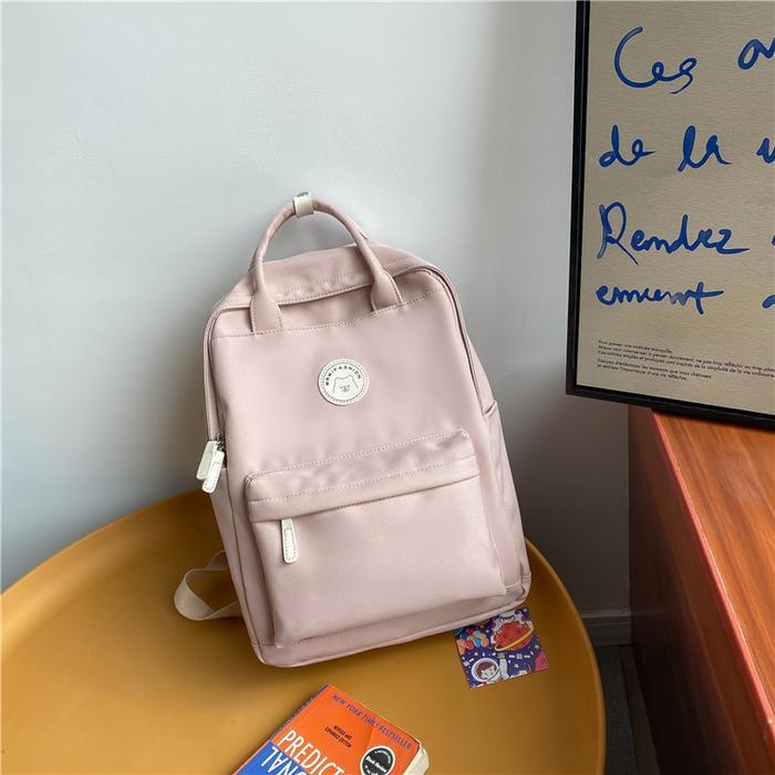 PROMO  Ransel Wanita Gaya Jepang Ins Gadis Tas Tangan Nilon Bernapas Tahan Air Anti Gores Muat Lapto