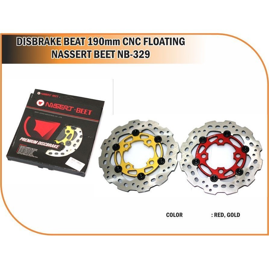 Piringan Cakram Disc Brake Depan Beat 190mm Cnc Floating 329 Nassert Beet
