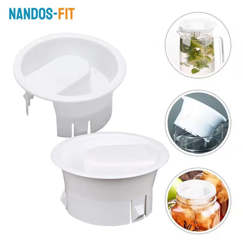 NANDOS-FIT Tutup Botol Kaca 6/7.5cm – Penutup Pitcher Kedap Udara Anti Debu Anti Pecah Cocok Untuk P