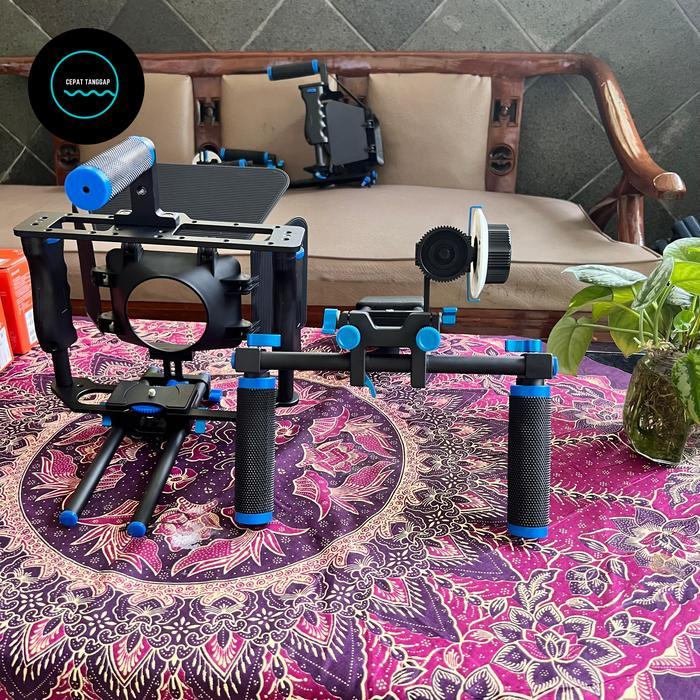 Gimbal stabilizer r tripod kamera dslr mirrorless video recorder