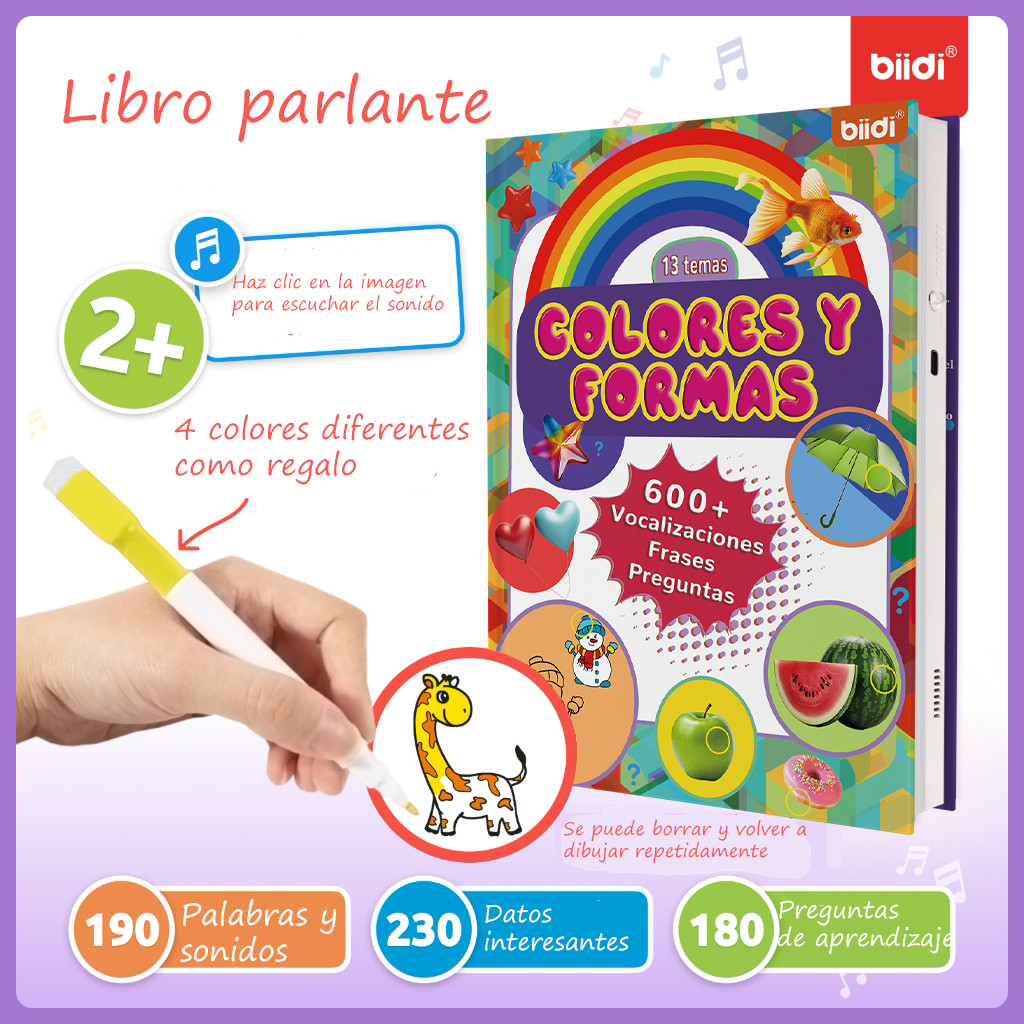 biidi Learning Game For Kids Montessori Learning Book For ildren Inteligence Educational Spanish Ele
