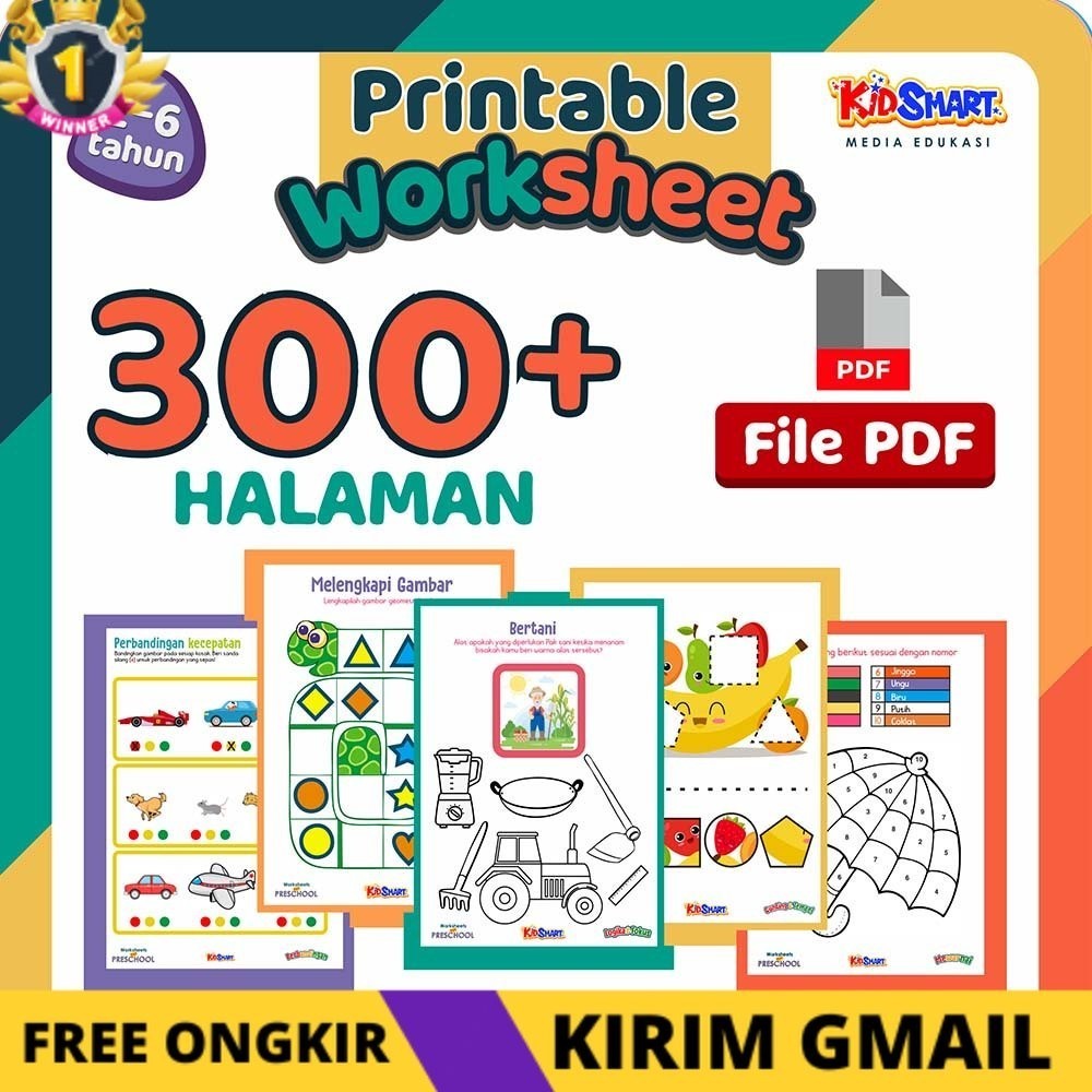 KS Printable PDF Worksheet Anak PAUD TK